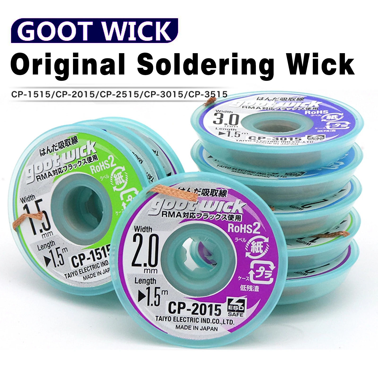 Solder Wick Braid - Goot Stoppino dissaldante originale di alta