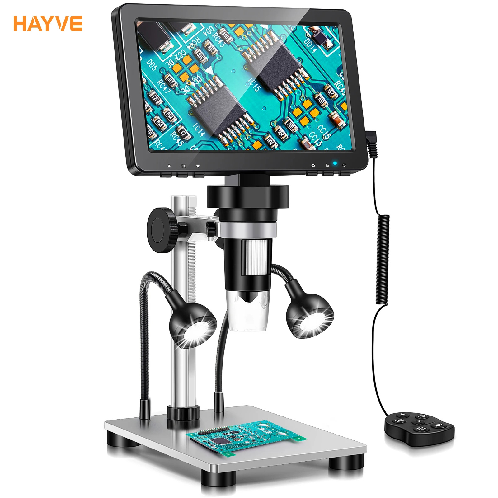 Electronics Repair Videos - Hayve Microscopio digitale da 7'' Zoom