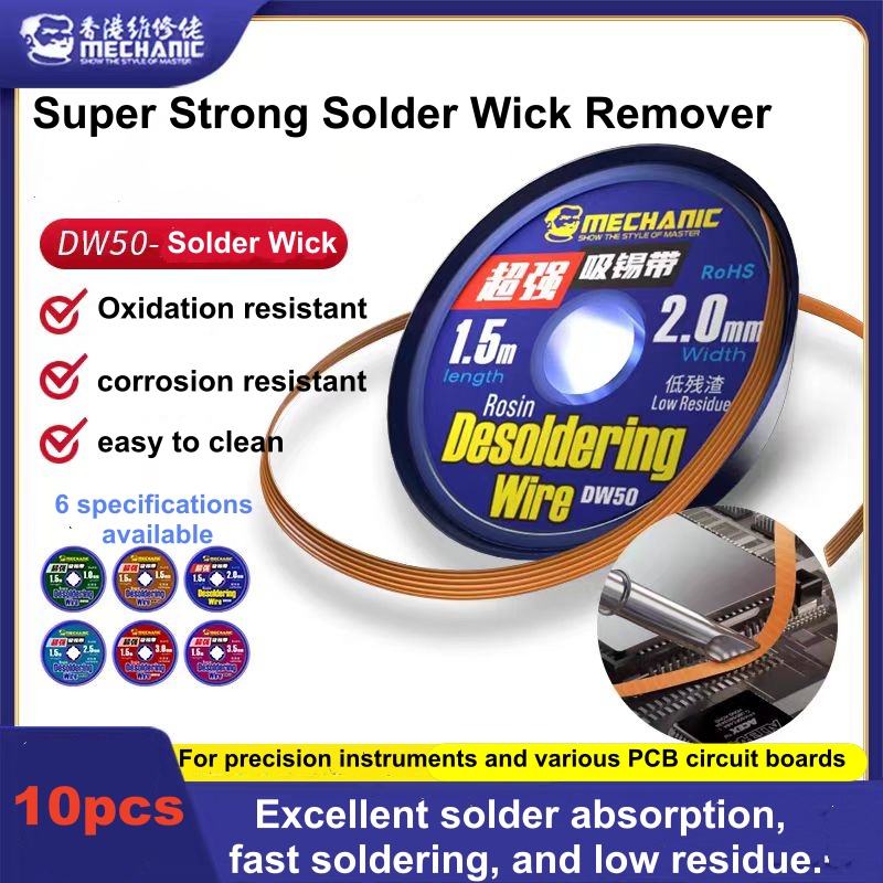 10 pz. Fili di rame ad alta pu - Solder Wick Braid recensione e prezzo